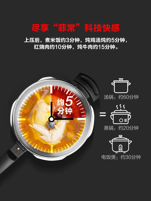 菲仕乐Fissler新味达快德国进口不锈钢高压锅 燃气家用防爆压力锅 商品图4