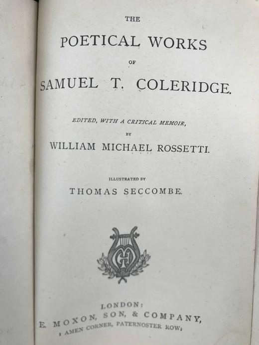 约19世纪后期 柯勒律治诗集 约3幅插图 漆布精装32开 商品图4
