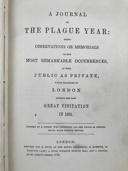 约19世纪后期 笛福《大疫年日记》 克鲁克香克4幅插图 漆布精装32开 商品图2