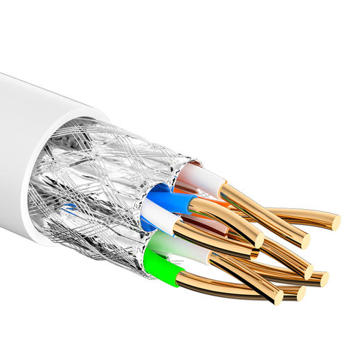 烽火（FiberHome）超六类万兆双屏蔽工程网线CAT6A宽带传输阻燃双绞线无氧铜网络箱线0.58±0.01mm灰色305m 稳定传输不掉线清晰米标足长足米阻燃PVC外被耐磨损防断裂工程家装布线之选 商品图4