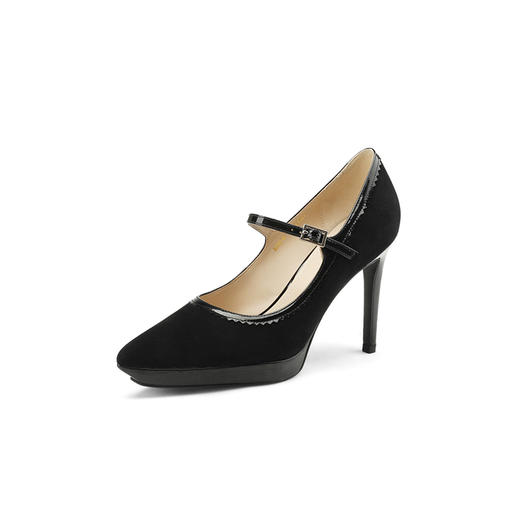 性感百搭，细高跟里外全皮浅口高跟鞋HY-M642-1 商品图12