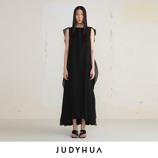 JUDYHUA 手工毛边蝶翼设计款连衣裙 商品图0