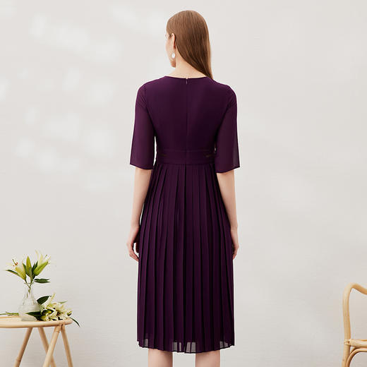 EITIE爱特爱夏季新款气质时尚五分袖连衣裙B2307112 商品图3