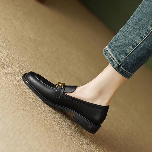 当季新款，平头真皮低跟小皮鞋SF-1072 商品图9