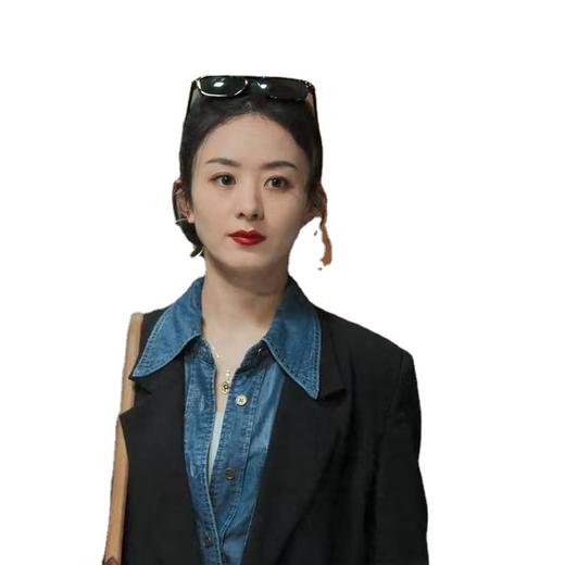 【风吹半夏赵丽颖许半夏同款】蓝色牛仔衬衫女秋冬宽松叠穿衬衣上衣潮 商品图3