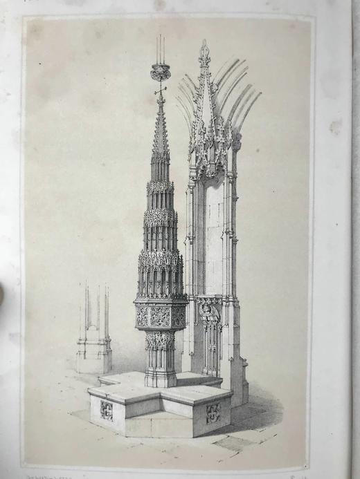 1845年 圣玛丽·麦格达林教堂纪事 9幅版画插图 漆布精装16开 商品图5