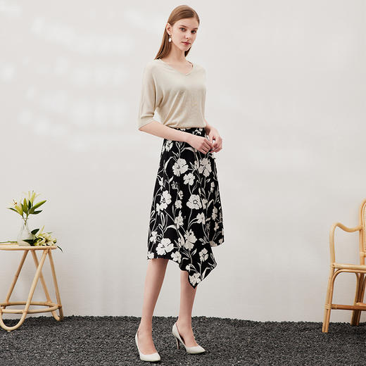 EITIE爱特爱春季新款五分袖透气短袖针织衫6901613 商品图4