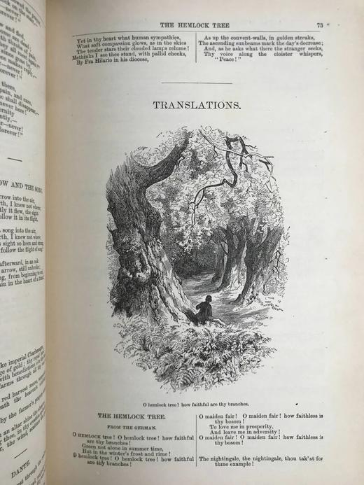 1882年 朗费罗诗集 约百幅版画插图 漆布精装16开 商品图12