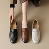 英伦风黑色平底小皮鞋，软底豆豆单鞋乐福鞋HB-3002 商品缩略图0