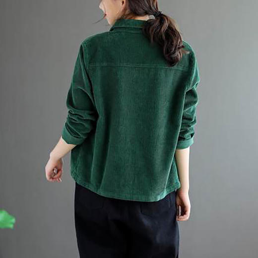 裁缝学苑AQ164 灯芯绒长袖短外套纸样女装宽松上衣开衫衣服打样板 商品图1