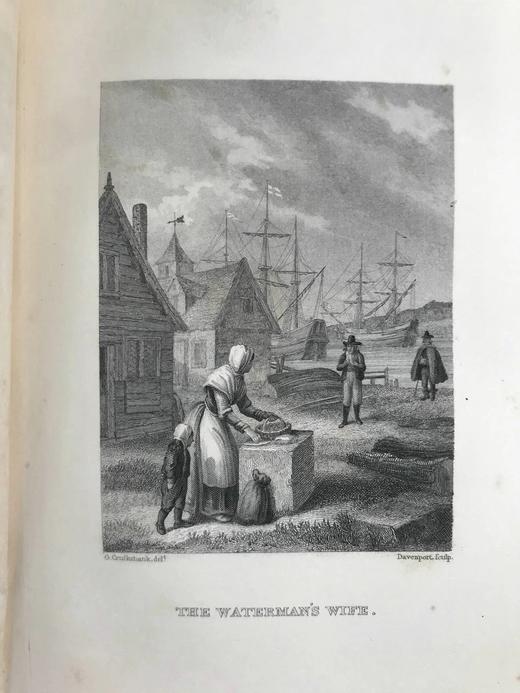 约19世纪后期 笛福《大疫年日记》 克鲁克香克4幅插图 漆布精装32开 商品图3