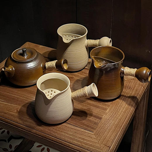 玉顺堂丨 原矿陶泥罐罐煮茶壶 侧把壶 炭炉套装 多款可选 围炉煮茶 商品图0