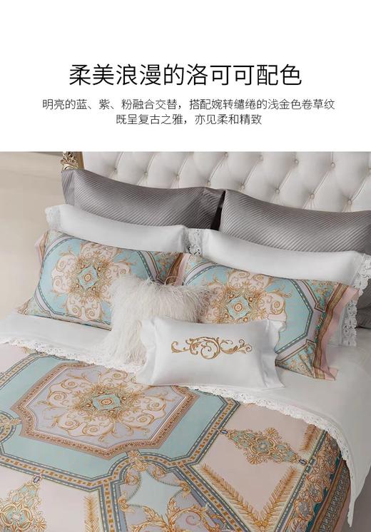 ROYALCOVER/罗卡芙家纺 100支全棉独幅数码印花四件套 阿尔萨斯堡 商品图6