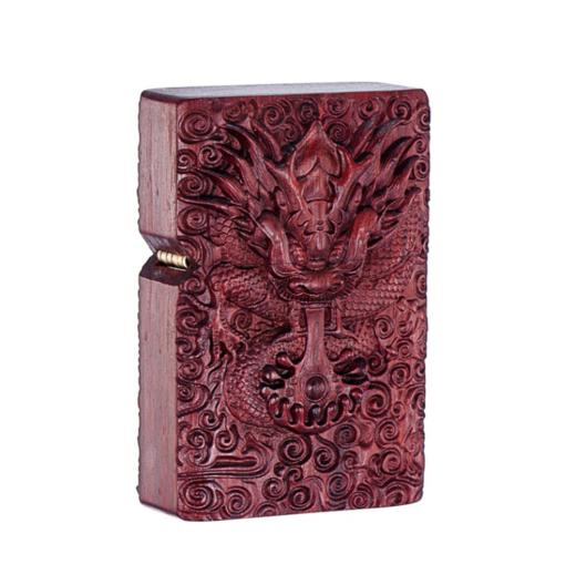 【打火机】首领檀木系列明火煤油打火机锦盒包装 商品图5