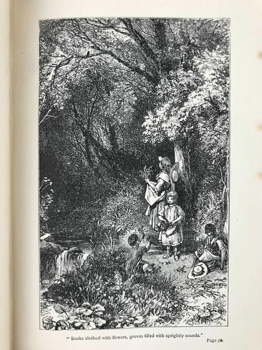 约19世纪后期 威廉·珂柏诗集 约6幅插图 全真皮精装36开 商品图11