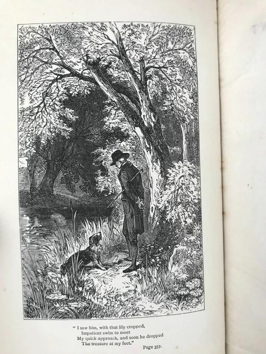 约19世纪后期 威廉·珂柏诗集 约6幅插图 全真皮精装36开 商品图2