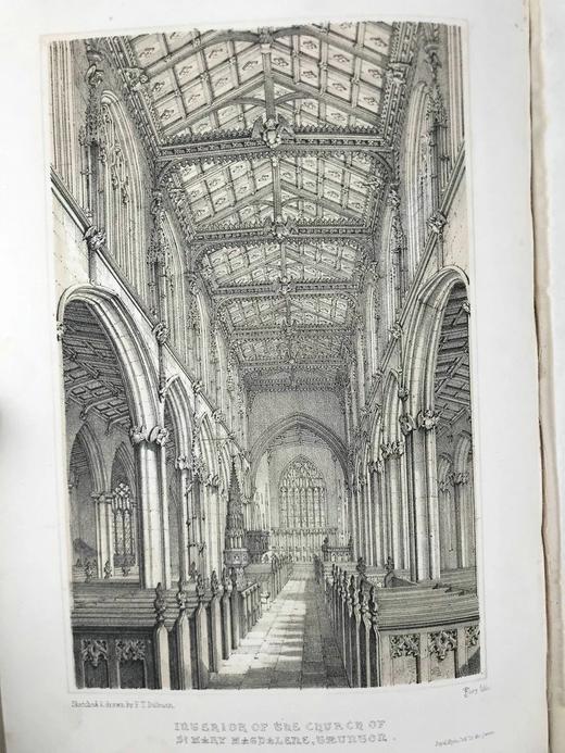 1845年 圣玛丽·麦格达林教堂纪事 9幅版画插图 漆布精装16开 商品图9