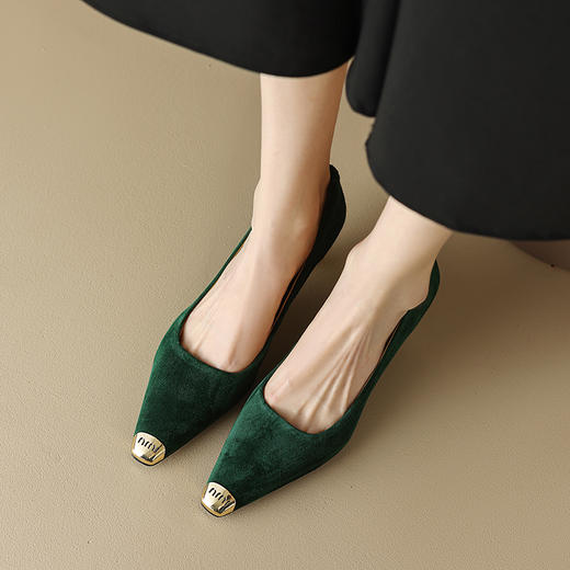 优雅百搭，防撞铁头设计款里外全皮舒适度超高高跟鞋DB-MJ5553 商品图5