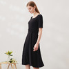 EITIE爱特爱春季新品方领简约优雅束腰显瘦连衣裙6907636 商品缩略图1
