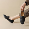 英伦风黑色平底小皮鞋，软底豆豆单鞋乐福鞋HB-3002 商品缩略图3