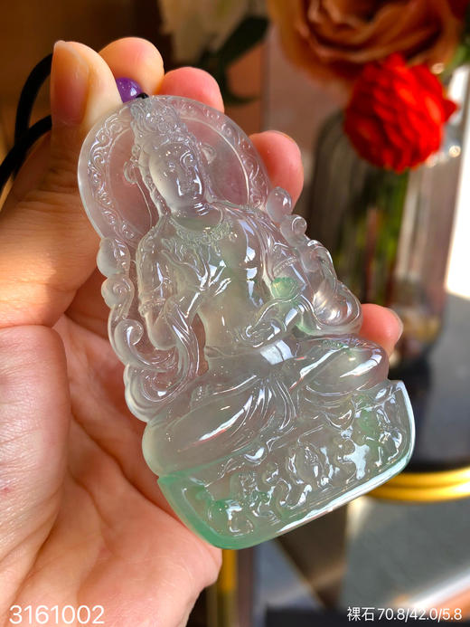 玻璃飘翠观音裸石【3161002】具体价格微信咨询 商品图6