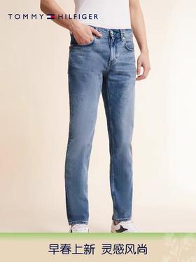 TOMMY HILFIGER   23新款春季男装简约小绣标直筒水洗微弹牛仔裤MW0MW31194