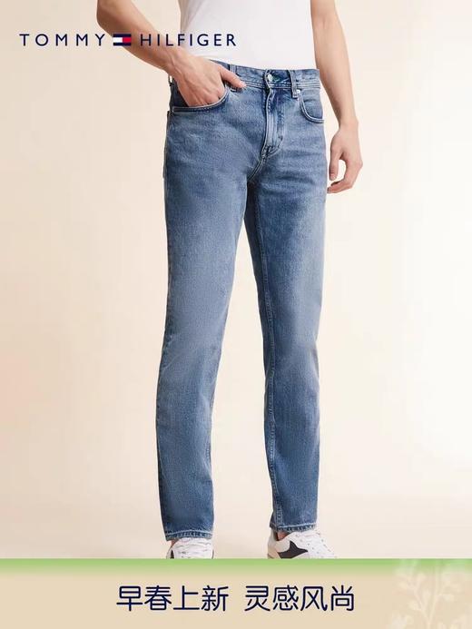 TOMMY HILFIGER   23新款春季男装简约小绣标直筒水洗微弹牛仔裤MW0MW31194 商品图0
