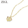 ZEGL设计师早春调色盘系列彩色爱心项链女款轻奢小众设计感锁骨链 商品缩略图1