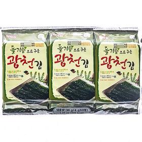 三育广川苏籽油海苔(4g*9)삼육 들기름 광천김