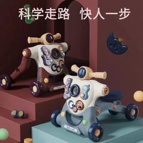 婴儿学步车手推滑行车防侧翻多功能早教三合一助步玩具车宝宝儿童平衡学步车