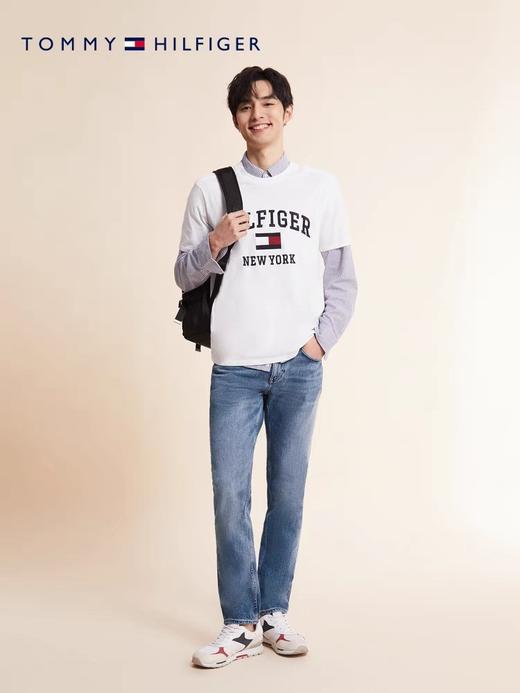 TOMMY HILFIGER   23新款春季男装简约小绣标直筒水洗微弹牛仔裤MW0MW31194 商品图1