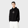 EMPORIO ARMANI 阿玛尼 男士棉质装饰亮片双面针织连帽卫衣 黑色 3R1MBI 1JHSZ 0044 商品缩略图1