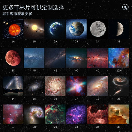 稀玥 银河投影星空灯 星空顶 送12片菲林 星系星光高清星空灯 卧室客厅满天星 氛围灯 升级款 商品图2