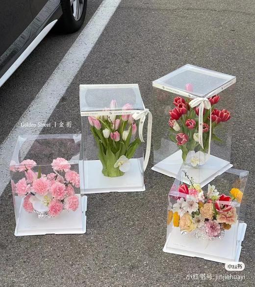 【蛋糕盒花】透明方形礼盒（4寸/6寸） 商品图2