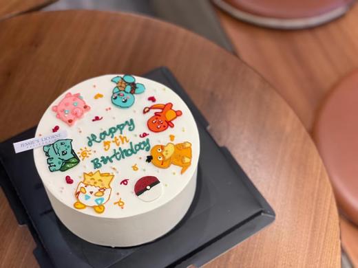 神奇宝贝小精灵手绘奶油蛋糕 商品图0