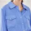 OLrain欧芮儿法式蓝色条纹衬衫女春季2023年新款宽松洋气长袖衬衣 商品缩略图6