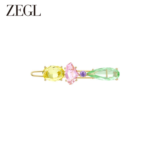 ZEGL设计师早春调色盘多巴胺珍珠发夹女一字夹刘海边夹侧边发饰品 商品图2