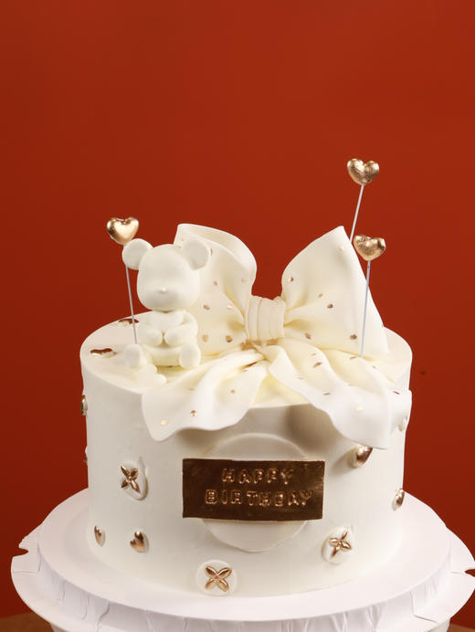 白色波点蝴蝶小熊 商品图1