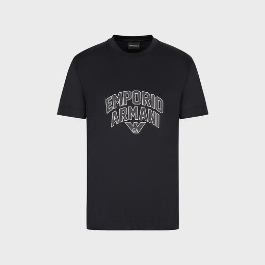 EMPORIO ARMANI 阿玛尼 男士字母徽标印花圆领短袖T恤 蓝色 3R1TBF 1JUVZ 0920 商品图0