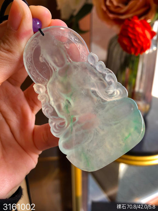 玻璃飘翠观音裸石【3161002】具体价格微信咨询 商品图7