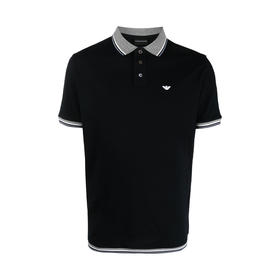 EMPORIO ARMANI 阿玛尼 男士棉质刺绣徽标短袖POLO衫 深蓝色 3R1FC0 1JTKZ 0920