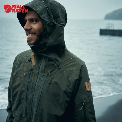 北极狐 春季户外男式薄款外套夹克防泼水透气立体裁剪冲锋衣82411 商品图0