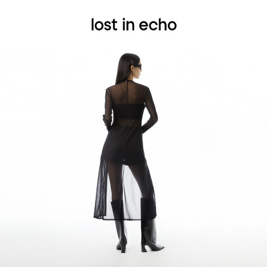lost in echo设计师品牌Aliz系列网纱长袖开衫连衣裙 商品图2