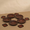 朱漆葵花形杯托及方形茶点盘成套（五客十件） 商品缩略图0