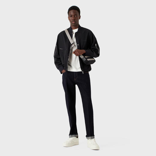 EMPORIO ARMANI 阿玛尼 男士字母徽标印花圆领短袖T恤 白色 3R1TBD 1JUVZ 0101 商品图3