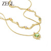 ZEGL设计师早春调色盘系列双层叠戴爱心项链女轻奢小众锁骨链配饰 商品缩略图1