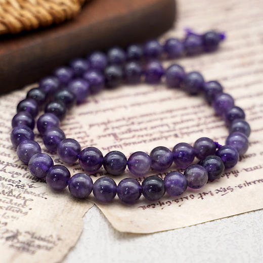 紫晶8mm珠料意卡米诺手串念珠单颗珠子散珠半成品 商品图4