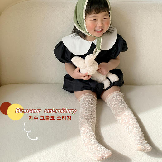 春夏新款女童袜子宝宝网眼蕾丝花边小腿袜樱花雨洛丽塔公主袜 商品图0