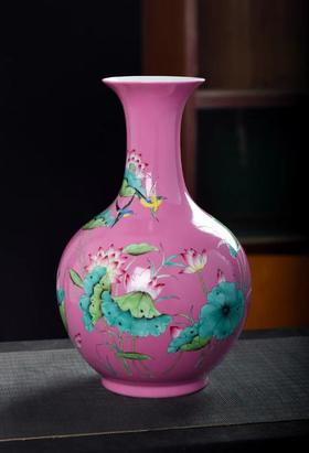 珐琅彩花鸟赏瓶