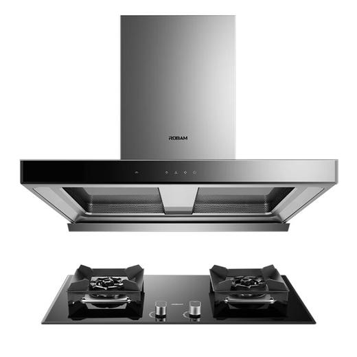 老板(Robam)8355S+57B1K欧式双腔大吸力抽油烟22m立方大风量5.0kW燃气灶家用灶具烟灶套装（天然气） 商品图1